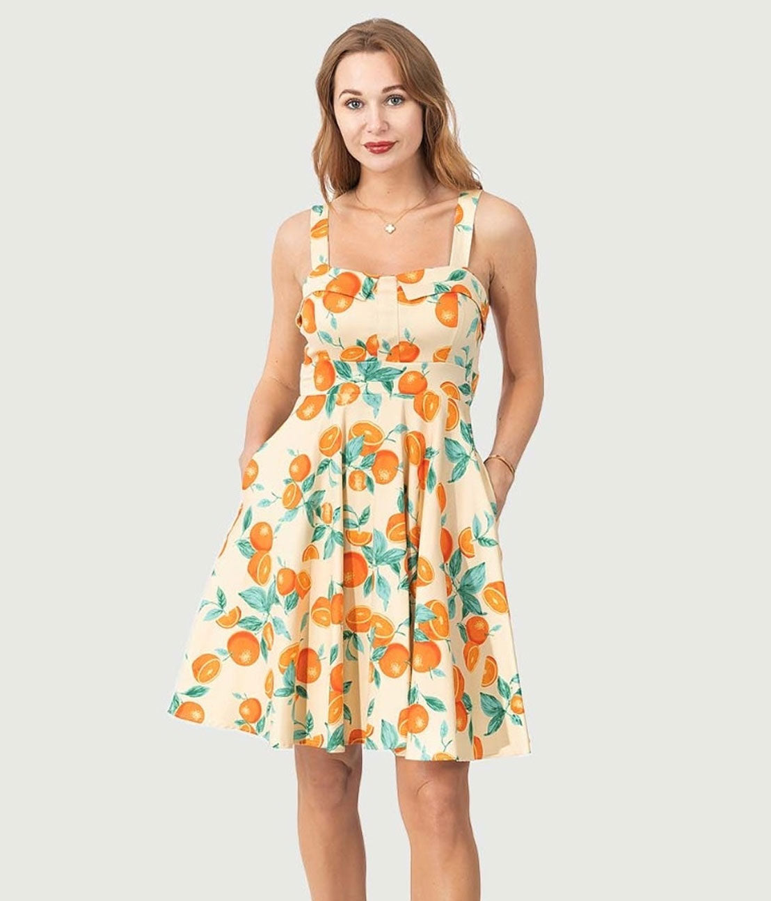 Sassy Pinup HMC Orange Dress 203785-42023