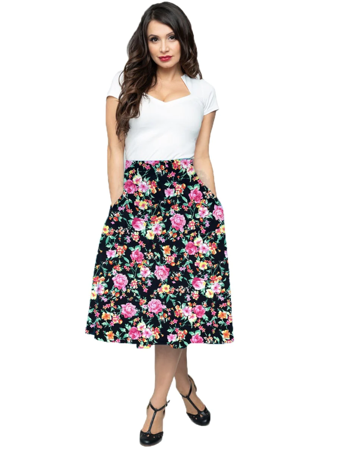 Sassy Floral Thrills Skirt